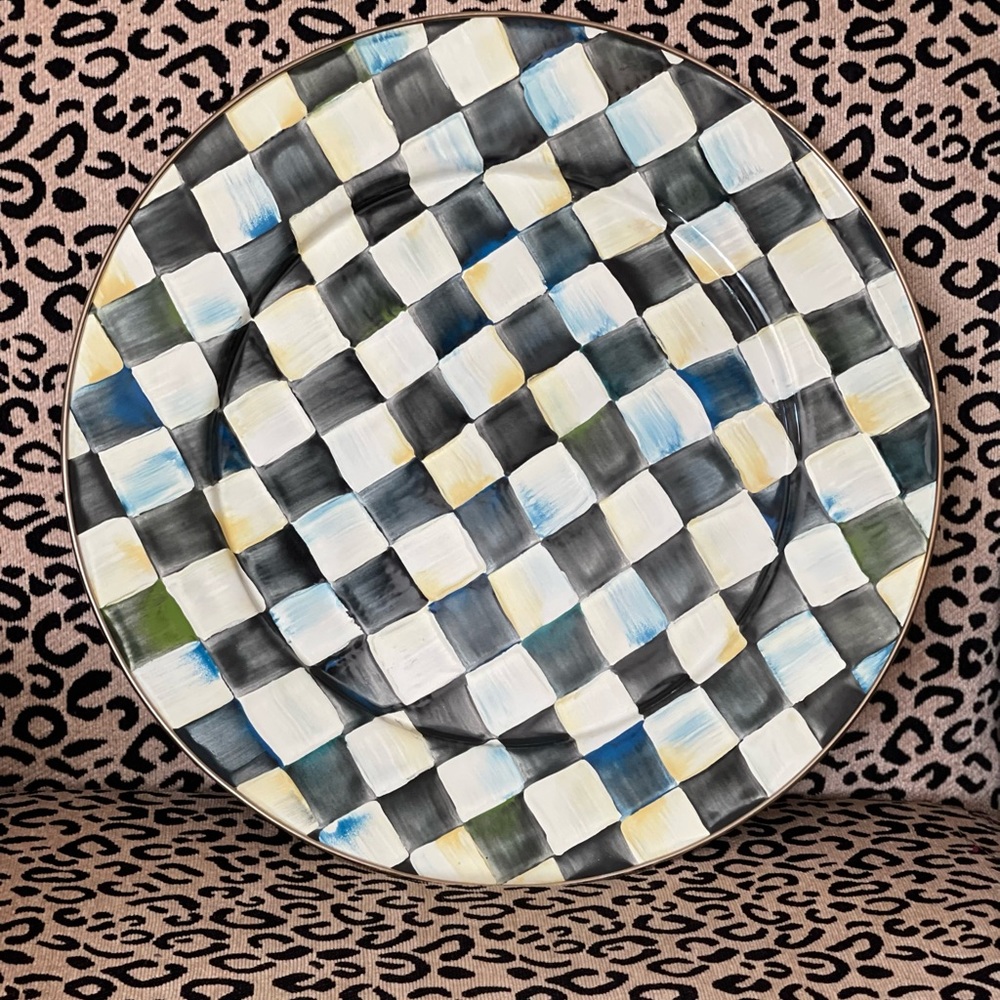 15” Courtly Check platter